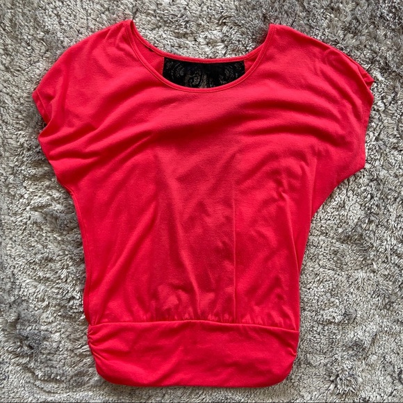 maurices magenta blouse with back lace detailing - Picture 1 of 3